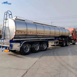 3 axles stainless oil tanker semi trailer