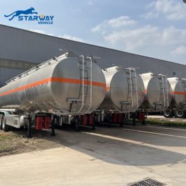 3 axles aluminum alloy fuel tanker semi trailer